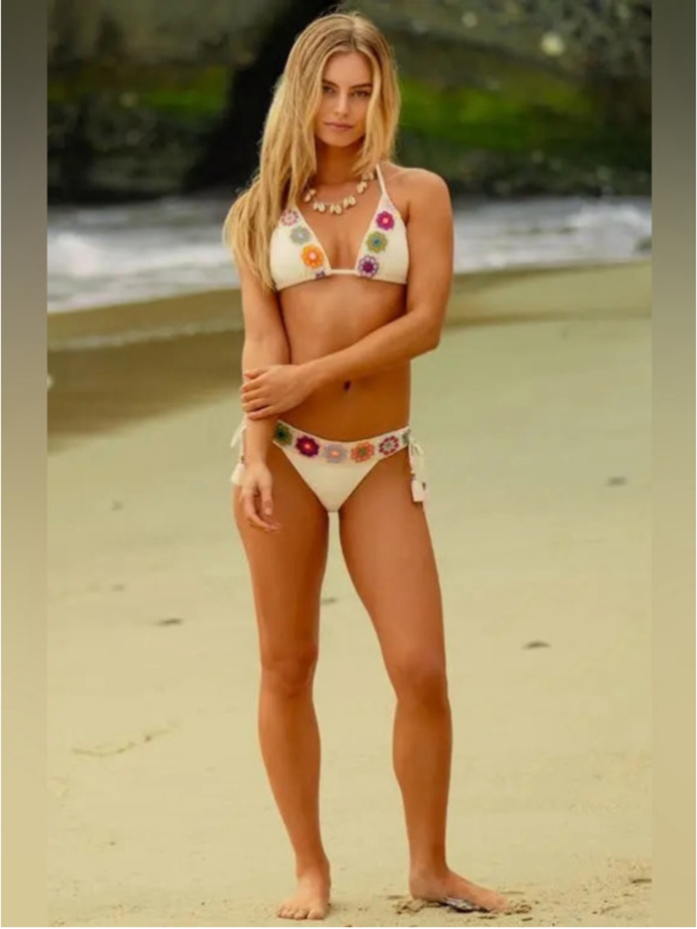 NWT ISABELLA ROSE 1969 Halter Triangle Bikini and Maui Tie Bottoms
